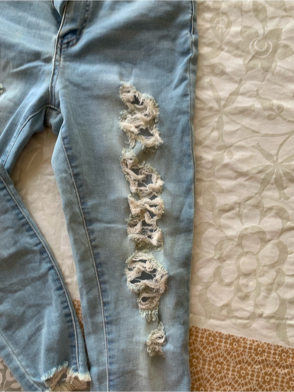 high rise Jeans Distressed Light Blue Women's Jeans size 9 by Miami - Picture 11 of 16